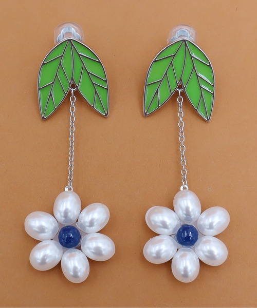 didizizi（ディディジジ）の「お花パールのピアス/イヤリング（ピアス（両耳用）・レディース・ブルー系その他/ブルー/オレンジ/オレンジ系その他・FREE）」の15枚目の写真