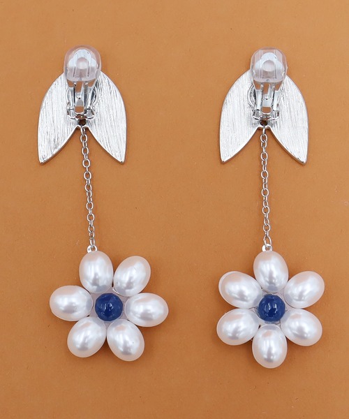 didizizi（ディディジジ）の「お花パールのピアス/イヤリング（ピアス（両耳用）・レディース・ブルー系その他/ブルー/オレンジ/オレンジ系その他・FREE）」の16枚目の写真