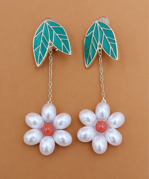didizizi（ディディジジ）の「お花パールのピアス/イヤリング（ピアス（両耳用）・レディース・ブルー系その他/ブルー/オレンジ/オレンジ系その他・FREE）」の18枚目の写真
