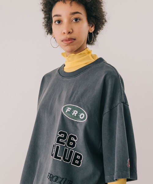 FREAK'S STORE(フリークスストア)の「FROCLUB/フロクラブ TRIPLE LOGO ピグメント半袖TEE/ピグメント(Tシャツ/カットソー・メンズ・ブラック/インディゴブルー/ホワイト/ホワイト系その他/マスタード・MEDIUM/LARGE/SMALL)」の3枚目の写真
