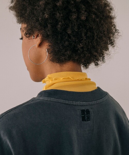 FREAK'S STORE(フリークスストア)の「FROCLUB/フロクラブ TRIPLE LOGO ピグメント半袖TEE/ピグメント(Tシャツ/カットソー・メンズ・ブラック/インディゴブルー/ホワイト/ホワイト系その他/マスタード・MEDIUM/LARGE/SMALL)」の7枚目の写真