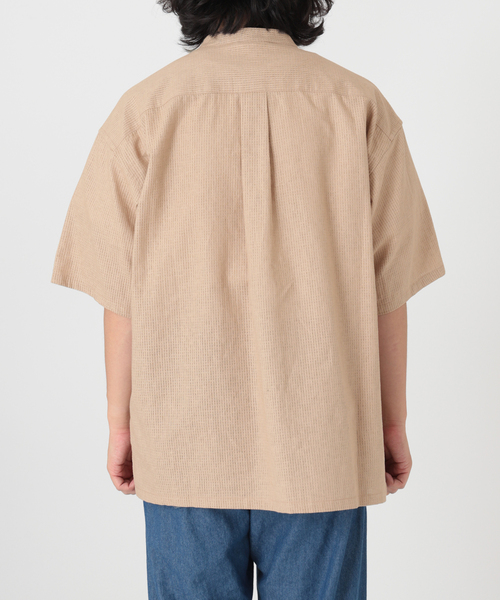 JOURNAL STANDARD relume(ジャーナルスタンダード レリューム)の「FLANDERS LINEN PATTERN バンドカラーシャツ(シャツ/ブラウス・メンズ・ホワイト/ベージュ/ネイビー・MEDIUM/LARGE)」の21枚目の写真