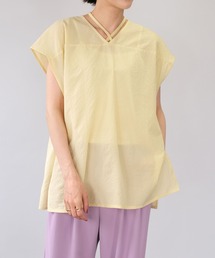 ＡＮＤＪ | 【2022/SS】2WAYシアーサッカーギンガムトップス(Tシャツ/カットソー)