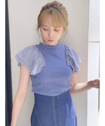 ダブルシフォンドッキングカットソー
