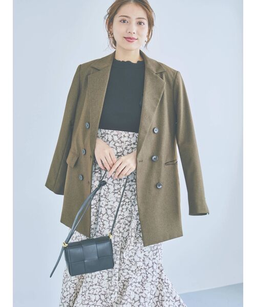 dazzlin（ダズリン）の「ダブルシフォンドッキングカットソー（Tシャツ/カットソー・レディース・オフホワイト/グレー/ブラック/ピンク/ネイビー・FREE）」の8枚目の写真