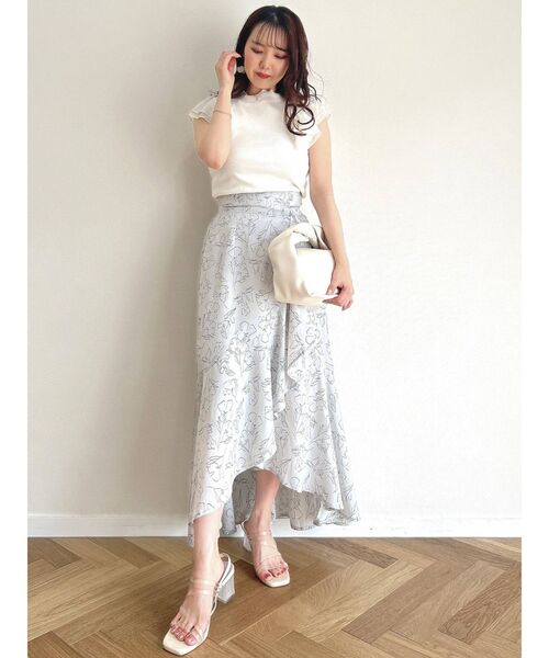 dazzlin（ダズリン）の「ダブルシフォンドッキングカットソー（Tシャツ/カットソー・レディース・オフホワイト/グレー/ブラック/ピンク/ネイビー・FREE）」の15枚目の写真