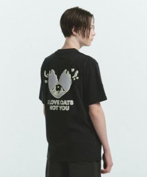 KaneZ(ケインズ)の「ITZAVIBE/イッザバイブ×ケインズ/I LOVE CATS×KANEZ TEE(Tシャツ/カットソー・メンズ・ピンク/グレー系その他6・L/M)」の2枚目の写真