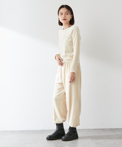 Omekashi(オメカシ)の「【earthy_】オーガニックコットンボリュームベロアパンツ(その他パンツ・レディース・ベージュ/チャコールグレー/ブラック・S/M)」の11枚目の写真
