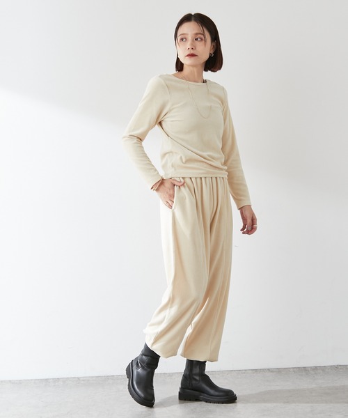 Omekashi(オメカシ)の「【earthy_】オーガニックコットンボリュームベロアパンツ(その他パンツ・レディース・ベージュ/チャコールグレー/ブラック・S/M)」の12枚目の写真