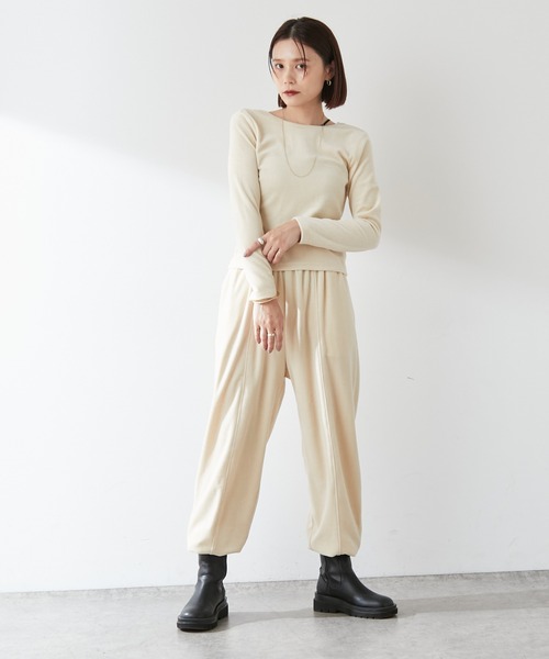 Omekashi(オメカシ)の「【earthy_】オーガニックコットンボリュームベロアパンツ(その他パンツ・レディース・ベージュ/チャコールグレー/ブラック・S/M)」の10枚目の写真