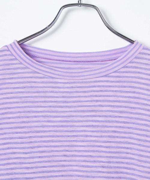 WEGO（ウィゴー）の「WEGO/フィンガーホールボーダーシアーロンT（Tシャツ/カットソー・レディース・ブルー系その他5/パープル系その他5・FREE）」の16枚目の写真