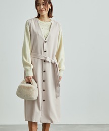 ROPE' PICNIC（ロペピクニック）の「2WAY/Powder Twill Stretch ジレジャンスカ（ジャンパースカート・レディース）」
