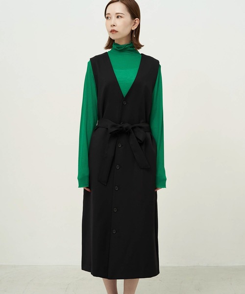 ROPE' PICNIC(ロペピクニック)の「2WAY/Powder Twill Stretch ジレジャンスカ(ジャンパースカート・レディース・ブラック/ダークブラウン/ライトグレー・38/36)」の18枚目の写真