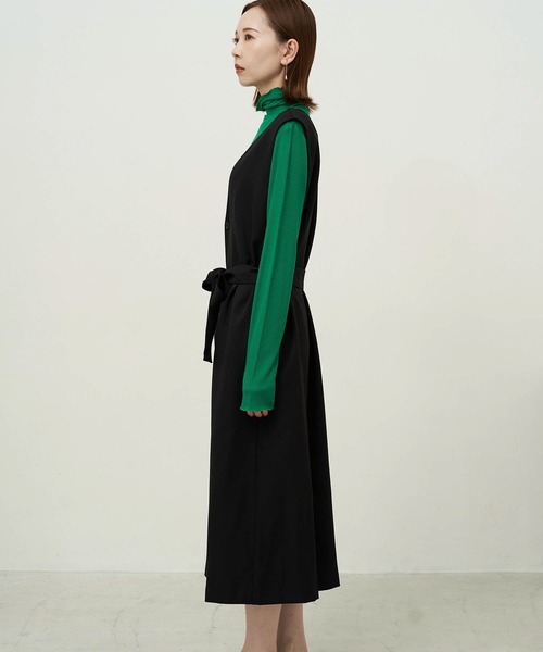 ROPE' PICNIC(ロペピクニック)の「2WAY/Powder Twill Stretch ジレジャンスカ(ジャンパースカート・レディース・ブラック/ダークブラウン/ライトグレー・38/36)」の21枚目の写真