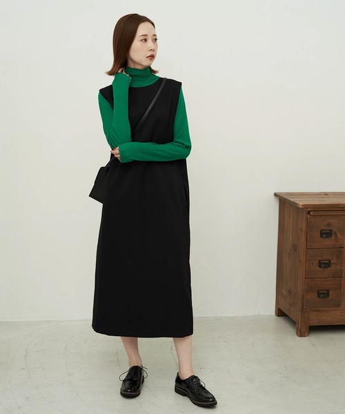 ROPE' PICNIC(ロペピクニック)の「2WAY/Powder Twill Stretch ジレジャンスカ(ジャンパースカート・レディース・ブラック/ダークブラウン/ライトグレー・38/36)」の16枚目の写真