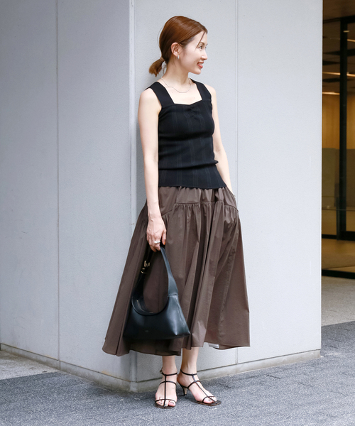 ナイロンストレッチフレアスカート（スカート）｜IENA（イエナ）の