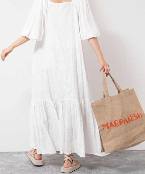 NOLLEY’S（ノーリーズ）の「◇【WEB限定】カットジャガードワンピース（ワンピース・レディース・ブラック/キナリ・FREE）」の6枚目の写真