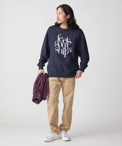 THE DAY ON THE BEACH(ザデイオンザビーチ)の「*【SHIPS別注】THE DAY ON THE BEACH: プリント クルーネック スウェット(スウェット・メンズ・ホワイト/パープル/ネイビー・SMALL/MEDIUM/LARGE/X-LARGE)」の18枚目の写真