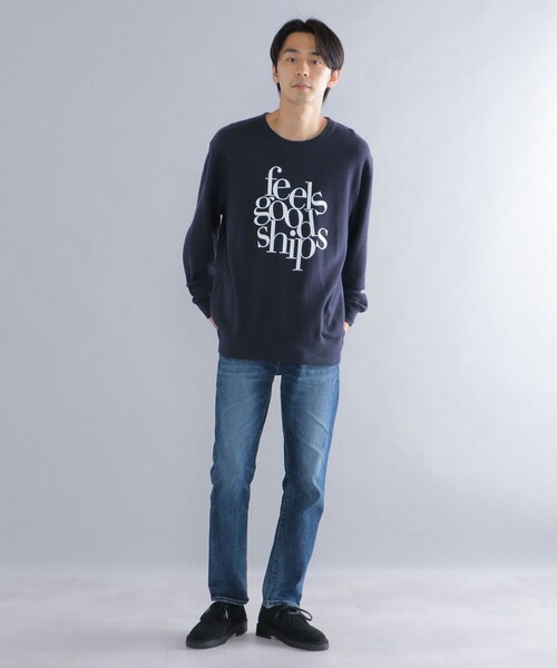 THE DAY ON THE BEACH(ザデイオンザビーチ)の「*【SHIPS別注】THE DAY ON THE BEACH: プリント クルーネック スウェット(スウェット・メンズ・ホワイト/パープル/ネイビー・SMALL/MEDIUM/LARGE/X-LARGE)」の16枚目の写真