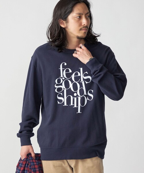 THE DAY ON THE BEACH(ザデイオンザビーチ)の「*【SHIPS別注】THE DAY ON THE BEACH: プリント クルーネック スウェット(スウェット・メンズ・ホワイト/パープル/ネイビー・SMALL/MEDIUM/LARGE/X-LARGE)」の11枚目の写真