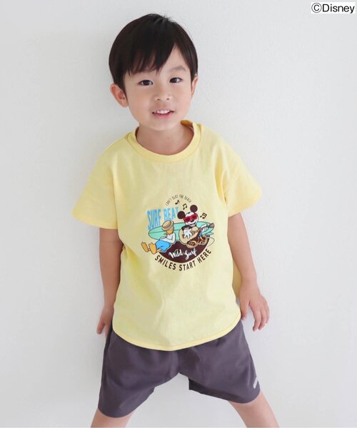 Disney（ディズニー）の「ディズニーキャラクター 5柄Tシャツ（Tシャツ/カットソー・キッズ・イエロー/サックスブルー/チャコール/グリーン/レッド・90/130/140/110/80/100/120）」の4枚目の写真