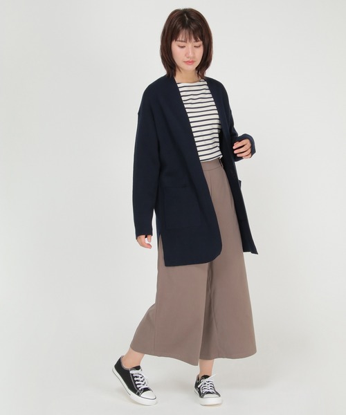 ikka(イッカ)の「12Gミラノリブカーディガン(カーディガン/ボレロ・レディース・チャコールグレー/スカイブルー/ダークグリーン/ネイビー/ブラウン・S/M/L)」の21枚目の写真