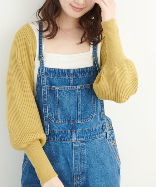 FREE'S MART（フリーズマート）の「◆ショート丈リブニットボレロ（カーディガン/ボレロ・レディース・ホワイト/ブラック/グリーン・FREE）」の3枚目の写真