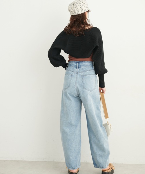 FREE'S MART（フリーズマート）の「◆ショート丈リブニットボレロ（カーディガン/ボレロ・レディース・ホワイト/ブラック/グリーン・FREE）」の17枚目の写真