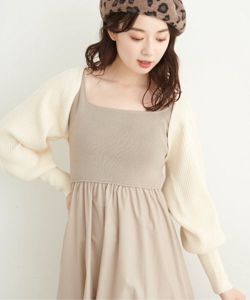 FREE'S MART（フリーズマート）の「◆ショート丈リブニットボレロ（カーディガン/ボレロ・レディース・ホワイト/ブラック/グリーン・FREE）」の19枚目の写真