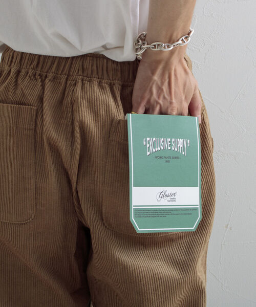 GLOSTER(グロスター)の「【GLOSTER/グロスター】コーデュロイ カラーイージーパンツ シェフパンツ ユニセックス(その他パンツ・メンズ・ブラック/ベージュ/グリーン/アイボリー/ブラック系その他/ベージュ系その他/グリーン系その他・S/M/L)」の10枚目の写真