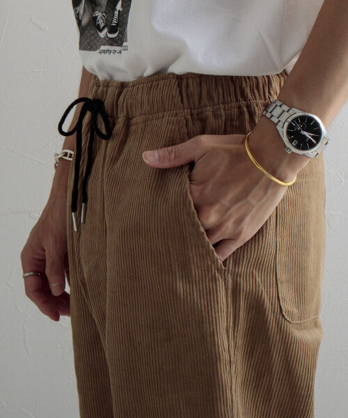 GLOSTER(グロスター)の「【GLOSTER/グロスター】コーデュロイ カラーイージーパンツ シェフパンツ ユニセックス(その他パンツ・メンズ・ブラック/ベージュ/グリーン/アイボリー/ブラック系その他/ベージュ系その他/グリーン系その他・S/M/L)」の9枚目の写真