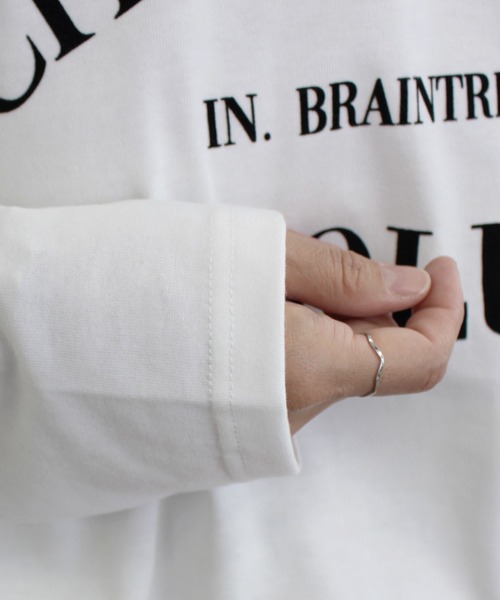 MLI'A（エムリア）の「3段ロゴロングTシャツ（Tシャツ/カットソー・レディース・ボルドー/ホワイト×ブラック/ブラック×ホワイト・M）」の13枚目の写真