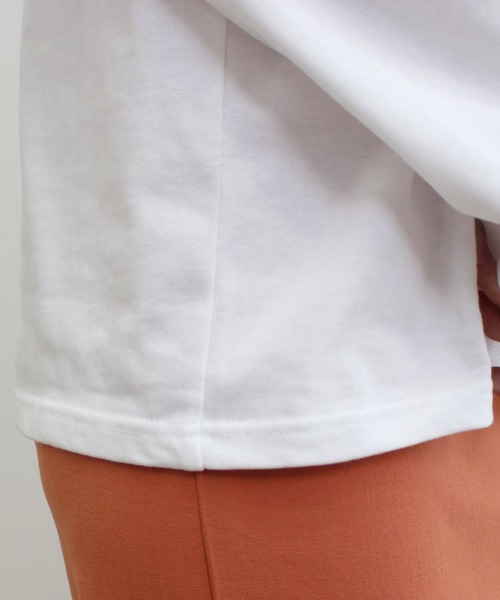 MLI'A（エムリア）の「3段ロゴロングTシャツ（Tシャツ/カットソー・レディース・ボルドー/ホワイト×ブラック/ブラック×ホワイト・M）」の14枚目の写真