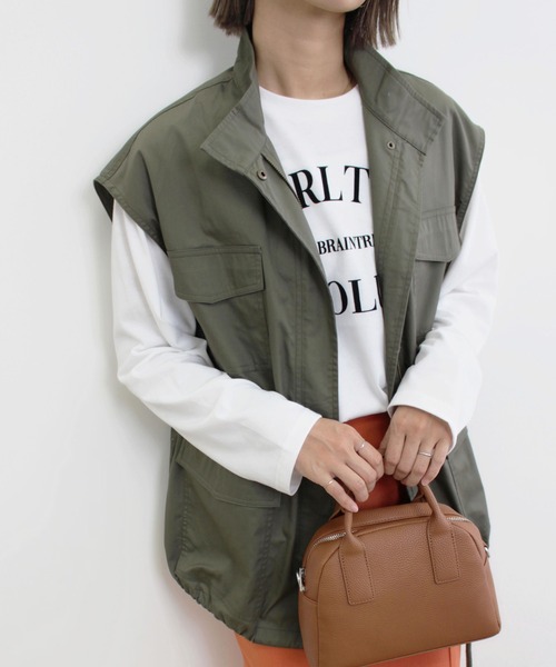 MLI'A（エムリア）の「3段ロゴロングTシャツ（Tシャツ/カットソー・レディース・ボルドー/ホワイト×ブラック/ブラック×ホワイト・M）」の16枚目の写真