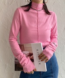 She's Closet（シーズクローゼット）の「前後2wayメロウフリルハイネック長袖プルオーバートップス（Tシャツ/カットソー）」