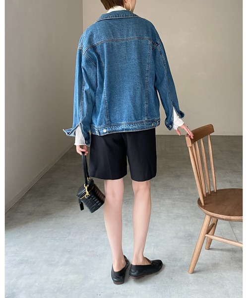 She's Closet（シーズクローゼット）の「前後2wayメロウフリルハイネック長袖プルオーバートップス（Tシャツ/カットソー・レディース・ブラック/パープル/レッド/オフホワイト/ピンク・FREE）」の12枚目の写真