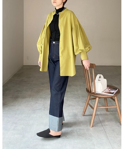 She's Closet（シーズクローゼット）の「前後2wayメロウフリルハイネック長袖プルオーバートップス（Tシャツ/カットソー・レディース・ブラック/パープル/レッド/オフホワイト/ピンク・FREE）」の22枚目の写真