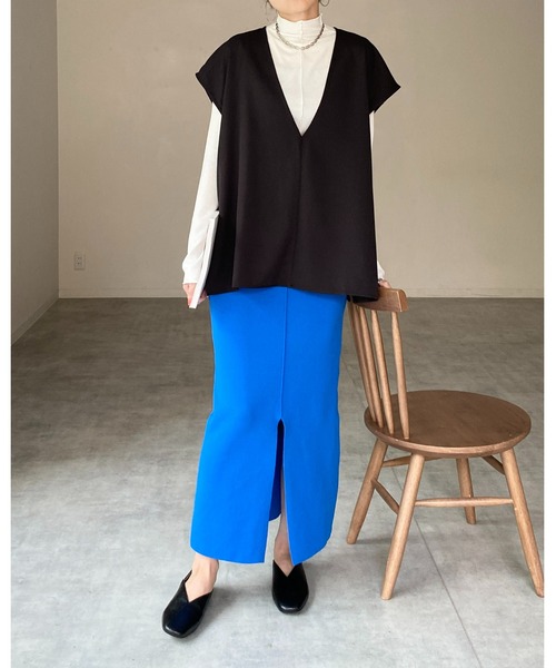 She's Closet（シーズクローゼット）の「前後2wayメロウフリルハイネック長袖プルオーバートップス（Tシャツ/カットソー・レディース・ブラック/パープル/レッド/オフホワイト/ピンク・FREE）」の13枚目の写真