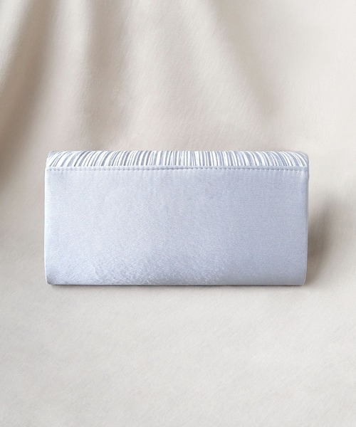 girl(ガール)の「V字ミニプレートサテンプリーツクラッチパーティーバッグ 結婚式 パーティー お呼ばれ オケージョン(クラッチバッグ・レディース・ブラック/ゴールド/シルバー/ブロンズ・FREE)」の10枚目の写真