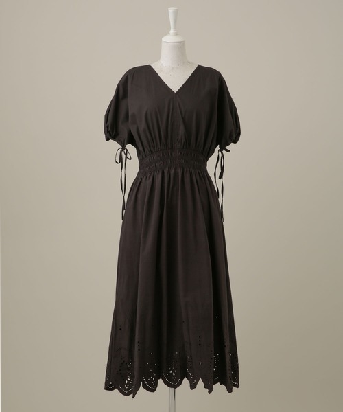 CASA FLINE（カーサフライン）の「casa fline/エンブロイダリーハーフスリーブドレス（ドレス・レディース・ホワイト/ブラック/オレンジ・FREE）」の3枚目の写真