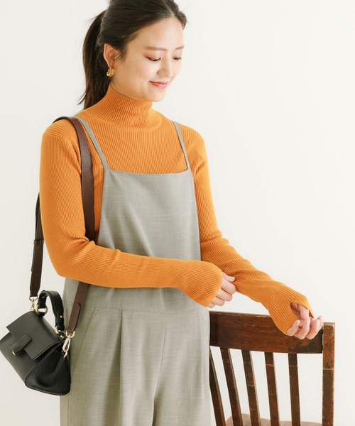 URBAN RESEARCH（アーバンリサーチ）の「『UR TECH』ハイネックリブニット（ニット/セーター・レディース・オフホワイト/ブラック/グレー系その他/イエロー系その他・FREE）」の7枚目の写真