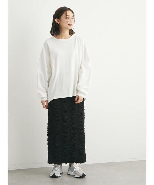 Green　Parks（グリーンパークス）の「・SUGAR SPOON シャーリングナロースカート（スカート・レディース・ブラウン/ブラック/アイボリー・FREE）」の16枚目の写真