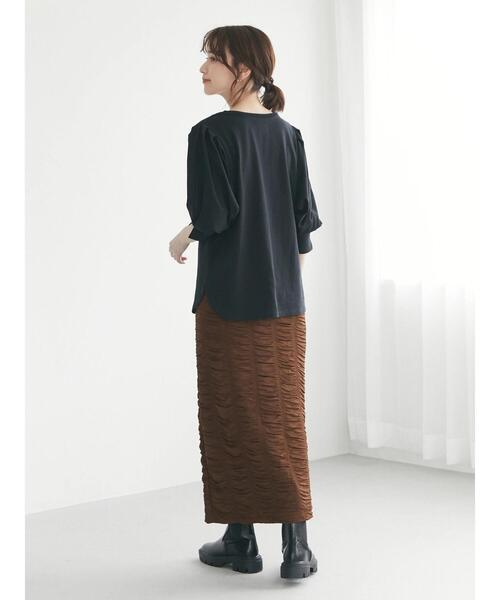 Green　Parks（グリーンパークス）の「・SUGAR SPOON シャーリングナロースカート（スカート・レディース・ブラウン/ブラック/アイボリー・FREE）」の11枚目の写真