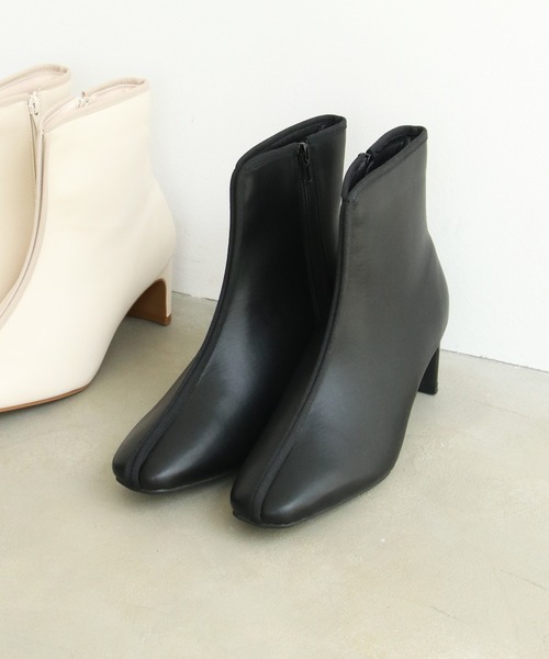 notch.（ノッチ）の「センターシームブーツ（ブーツ・レディース・オフホワイト/ブラック・M/L）」の2枚目の写真