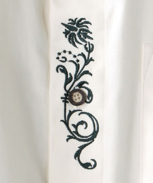 SITRY（シトリー）の「Oversize Stitch Tirol Shirt/オーバーサイズ ステッチ チロルシャツ（シャツ/ブラウス・メンズ・ブラック/ベージュ/オフホワイト/カーキ・M/L）」の8枚目の写真