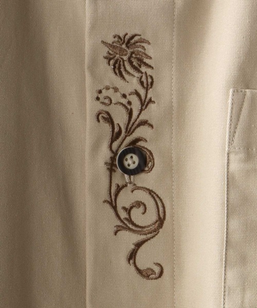 SITRY（シトリー）の「Oversize Stitch Tirol Shirt/オーバーサイズ ステッチ チロルシャツ（シャツ/ブラウス・メンズ・ブラック/ベージュ/オフホワイト/カーキ・M/L）」の11枚目の写真