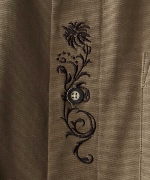 SITRY（シトリー）の「Oversize Stitch Tirol Shirt/オーバーサイズ ステッチ チロルシャツ（シャツ/ブラウス・メンズ・ブラック/ベージュ/オフホワイト/カーキ・M/L）」の6枚目の写真