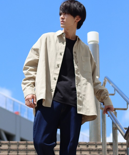 OAMC デザインステッチオーバーシャツ　ホワイト OAMC デザインステッチオーバーシャツ ホワイト