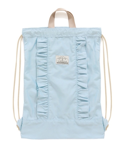 Ocean&Ground（オーシャン&グラウンド）の「ナップサック FRILL（ショルダーバッグ・キッズ・ライトブルー/ブラック/ライトピンク/ミント・FREE）」の3枚目の写真