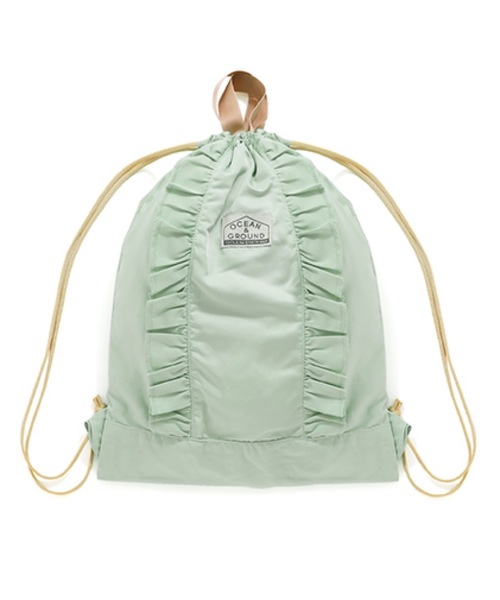 Ocean&Ground（オーシャン&グラウンド）の「ナップサック FRILL（ショルダーバッグ・キッズ・ライトブルー/ブラック/ライトピンク/ミント・FREE）」の6枚目の写真